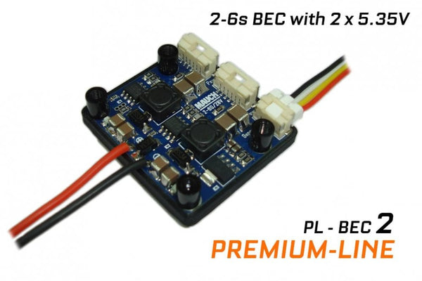 Mauch 016 – PL-2-6s BEC 2 x 5.35V with CFK enclosure