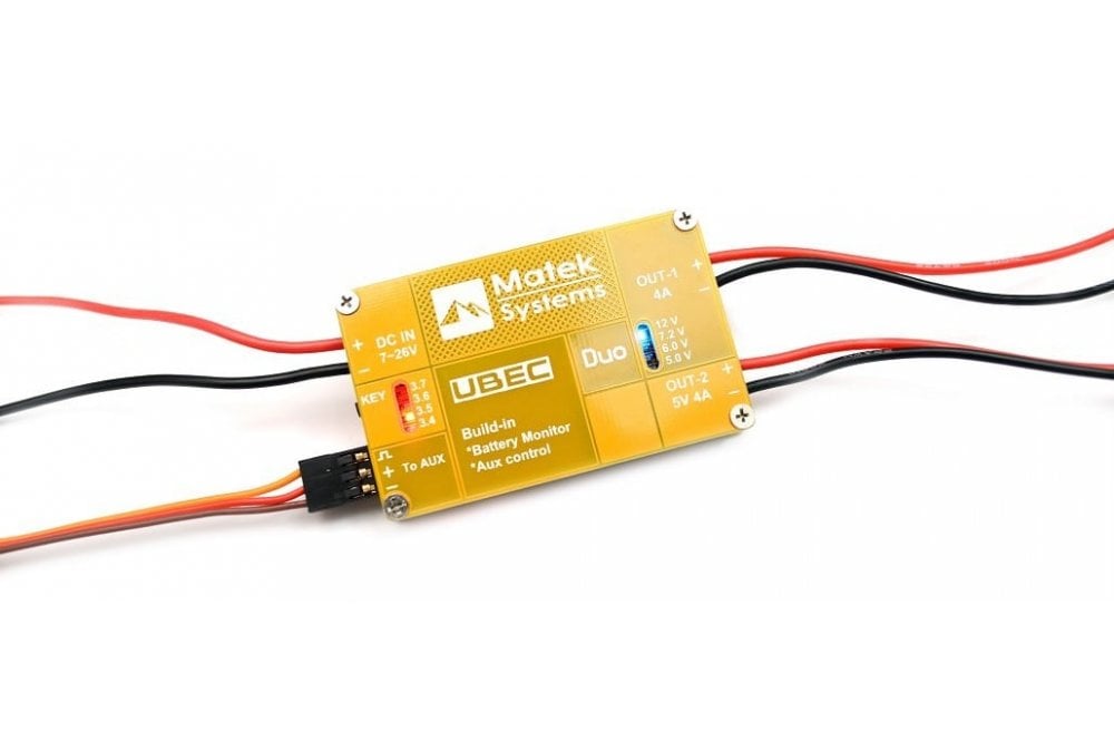 Matek - UBEC DUO, 4A/5 - 12V & 4A/5V - U4A2P