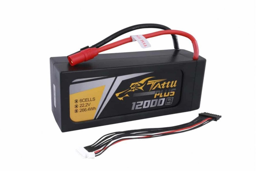 Gens Ace- Tattu Plus, 12000mAh 15C 6S1P 22.2V Lipo-AS150+XT150