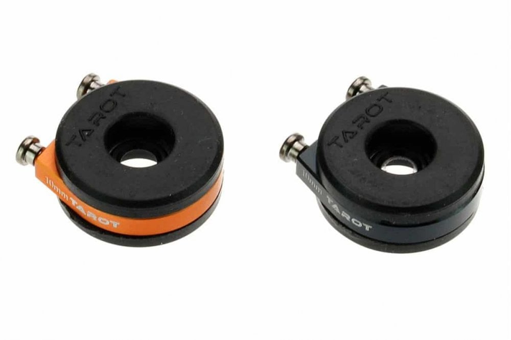 Tarot - Aluminium Tube Clamp with Shock Absorbing Rubber Damper 10mm - 2Pcs - TL68B10