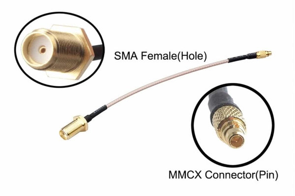 RJXHOBBY-MMCX to SMA-F 120mm Cable