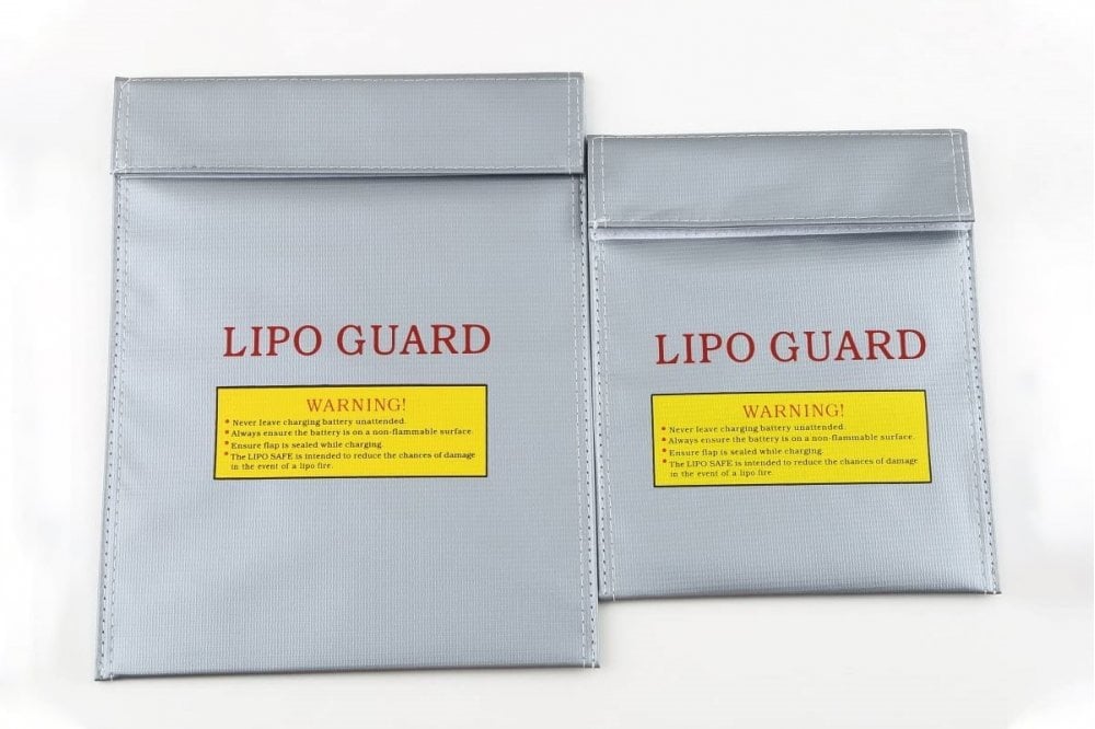 LIPO Guard - Fire Resistant LiPO Charging / Storage Bag - Silver 230x180