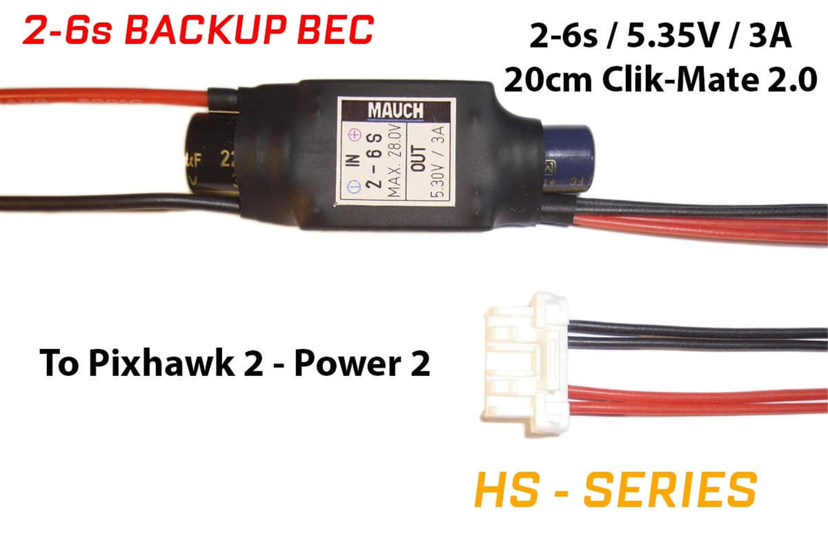 Mauch 083 - 2-6s backup BEC for Pixhawk 2