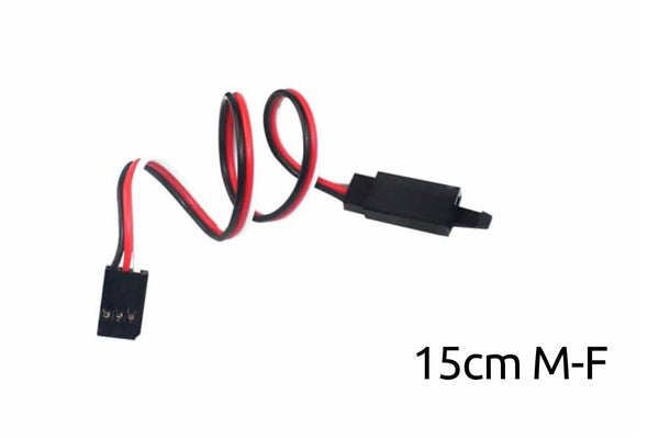 15cm Male to Female Flat Futaba Servo Extension - 26AWG Locking
