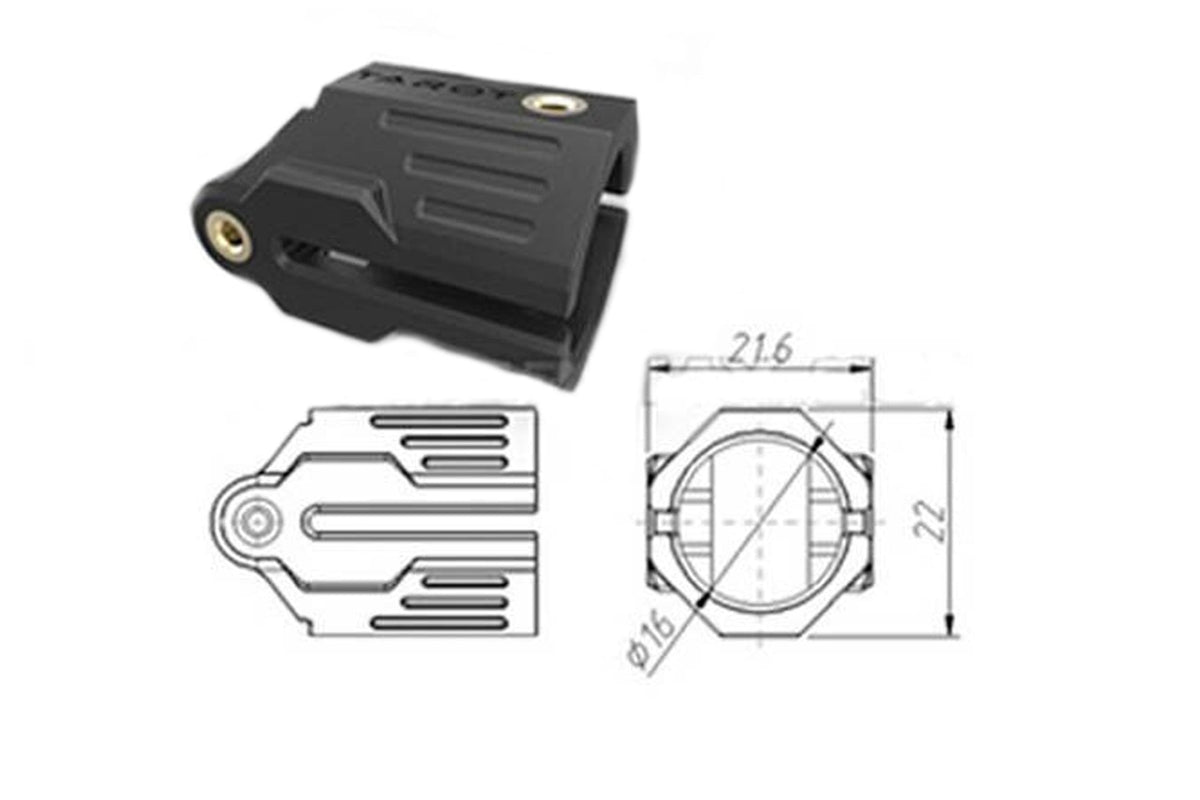 Tarot - Folding Arm Joint for 16mm Tube - TL68B27