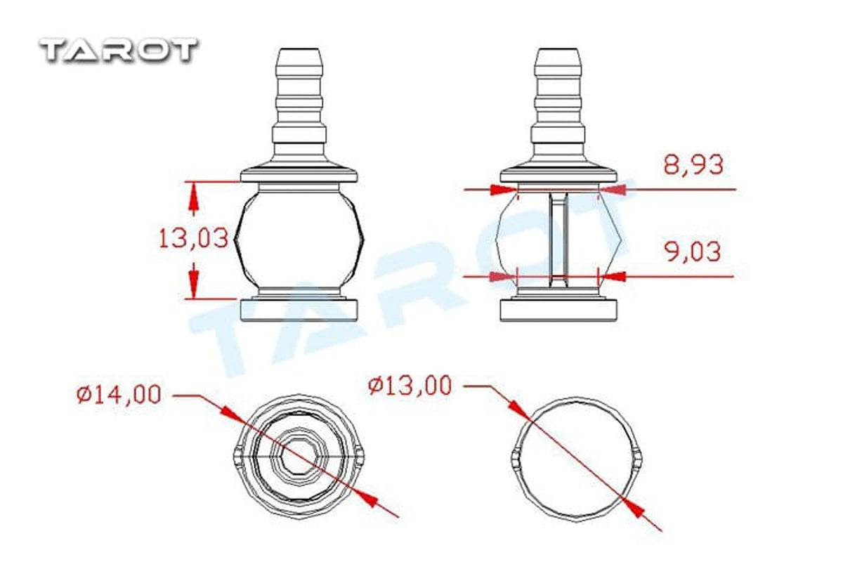 Tarot - Gimbal Anti Vibration Damping Ball - Medium - 3PC - TL10A05