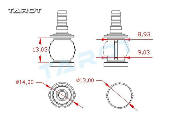 Tarot - Gimbal Anti Vibration Damping Ball - Medium - 3PC - TL10A05