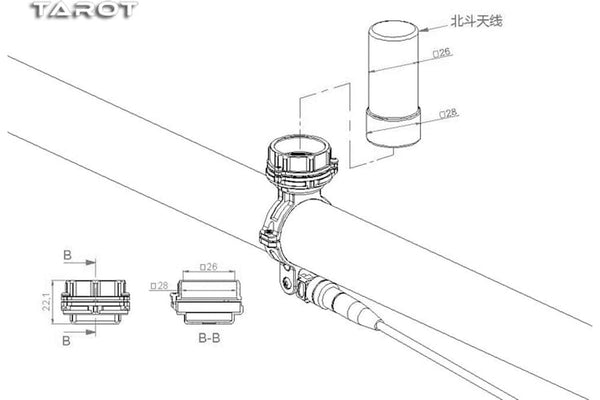 Tarot - GPS antenna / dual antenna Φ30MM - TL2992