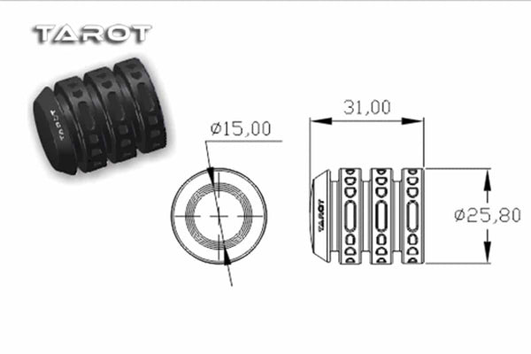 Tarot - Rubber sleeve for 16mm Landing Tube - TL96022-01