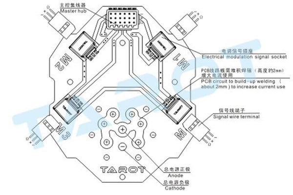 Tarot - Quad-copter signal/power board TL4X004