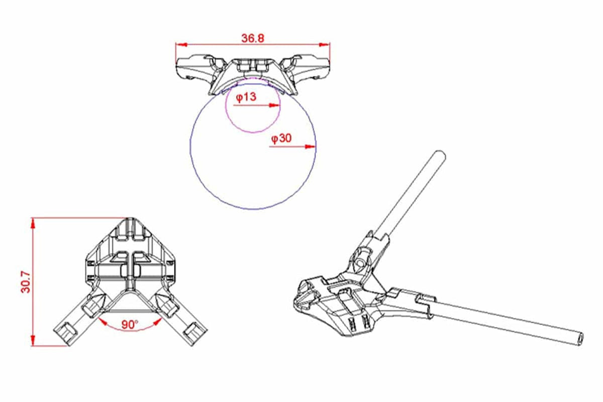 Tarot - Antena Mount set MK6012A