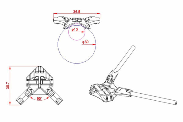 Tarot - Antena Mount set MK6012A
