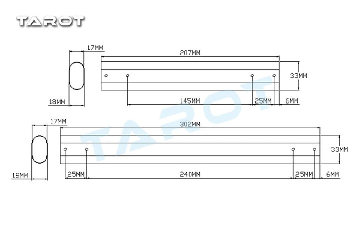 Tarot Peeper I arm tube - TL750SD4