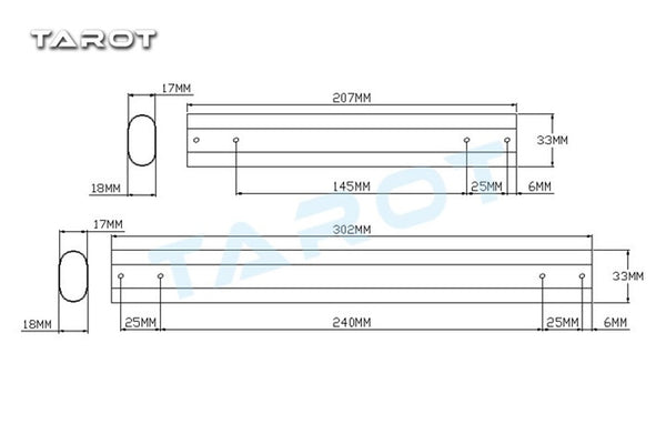 Tarot Peeper I arm tube - TL750SD4