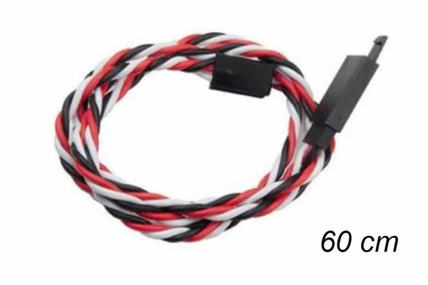 60cm Male to Female Twisted Servo Extension - 22AWG Locking