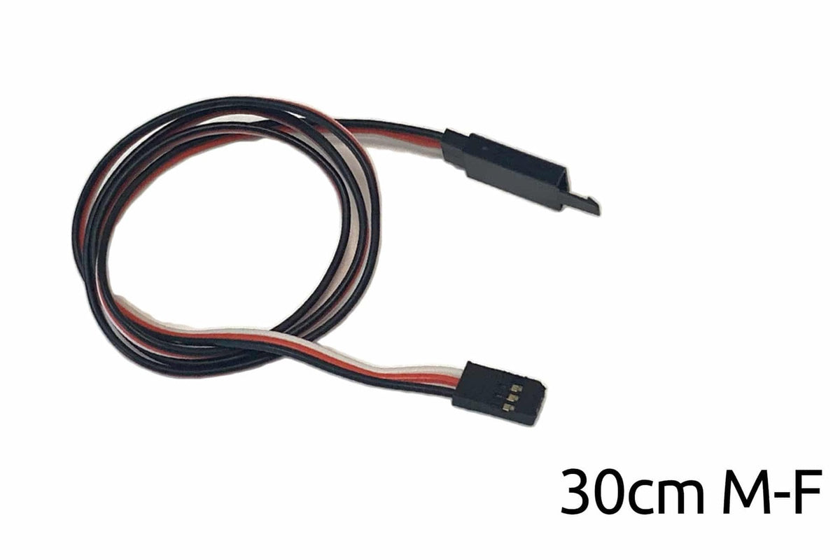 30cm Male to Female Flat Futaba Servo Extension - 26AWG Locking