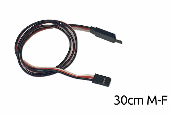 30cm Male to Female Flat Futaba Servo Extension - 26AWG Locking