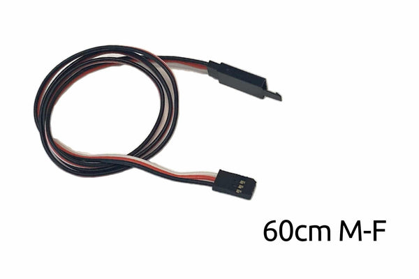 60cm Male to Female Flat Futaba Servo Extension – 26AWG Locking
