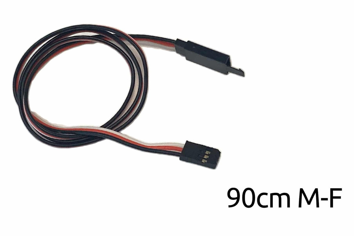 90cm Male to Female Flat Futaba Servo Extension – 26AWG Locking