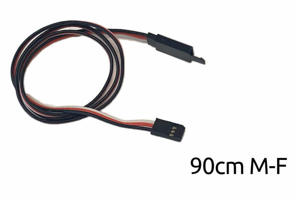 90cm Male to Female Flat Futaba Servo Extension – 26AWG Locking