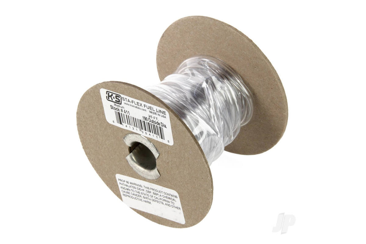 K&S STA Flexible Fuel Tube - 25ft roll 0.190 in
