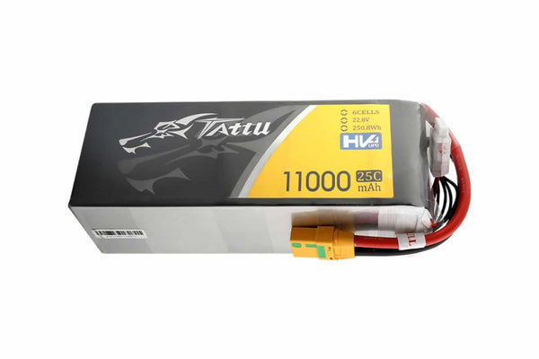 Gens Ace- Tattu HV, 11000mAh 25C 6S1P 22.8V Lipo with XT90-S