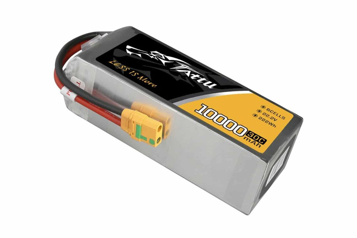 Gens Ace- Tattu 30C- 10000mAh 6S1P 22.2V Lipo with XT90-S