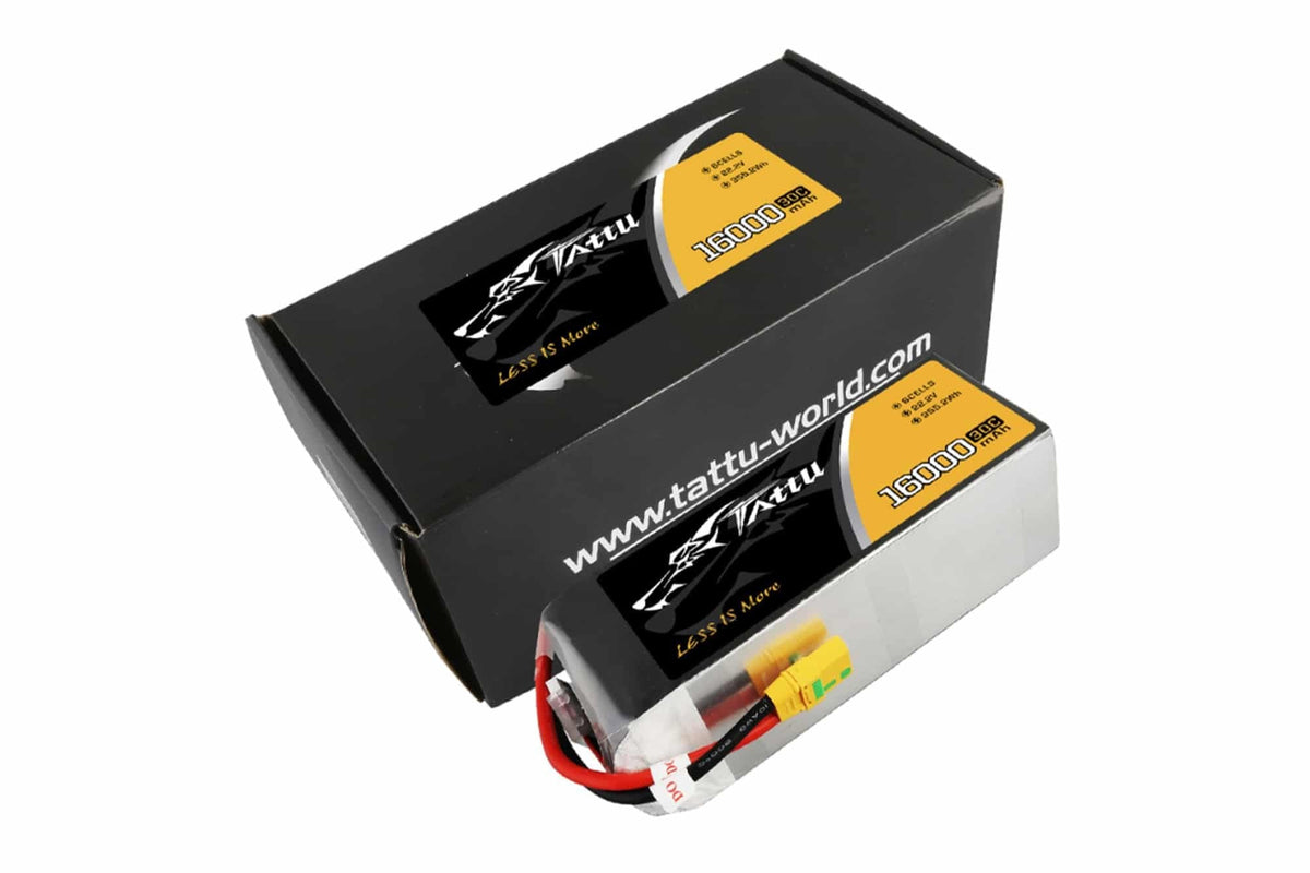 Gens Ace- Tattu 30C, 16000mAh 6S1P 22.2V Lipo with XT90-S