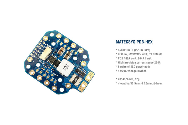 Matek Systems - PDB HEX-12s Compatible