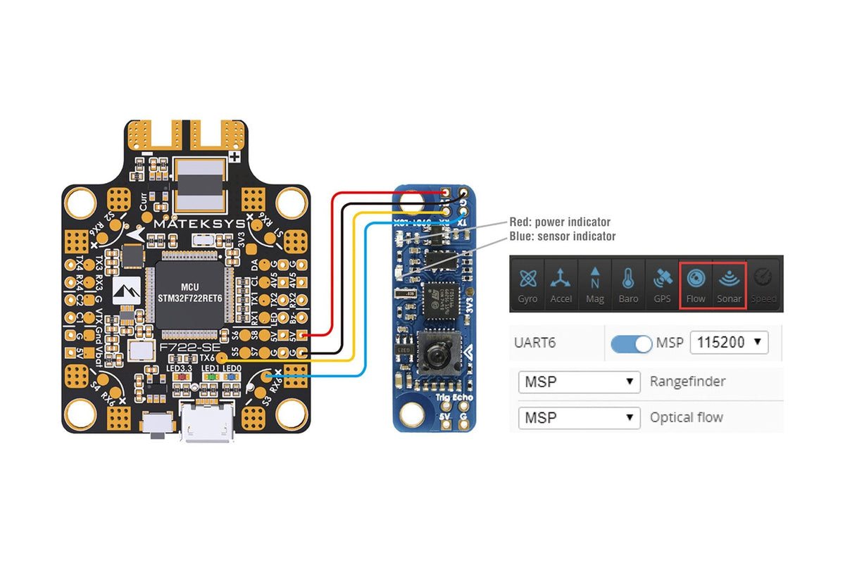 Matek Systems- Optical Flow & LiDAR Sensor 3901-L0X