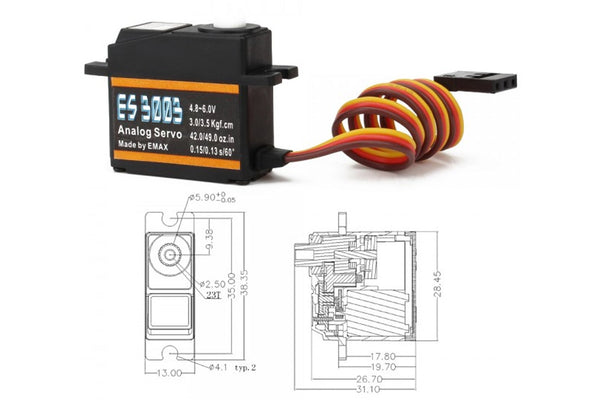 EMAX ES3003 Plastic Gear Analog Servo