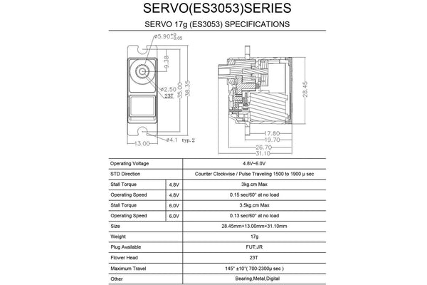 EMAX ES3053 17g Servo