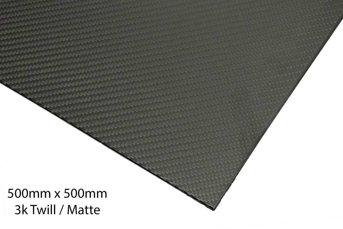 Carbon Fibre - Sheet 500mm x 500mm Matte finish