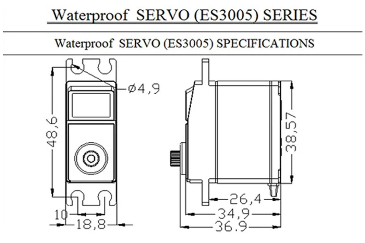 EMAX ES3005 Metal Analog Servo (42g)