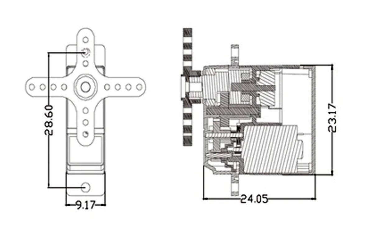 EMAX ES3302 12.4g Mini Metal Gear Analog Servo