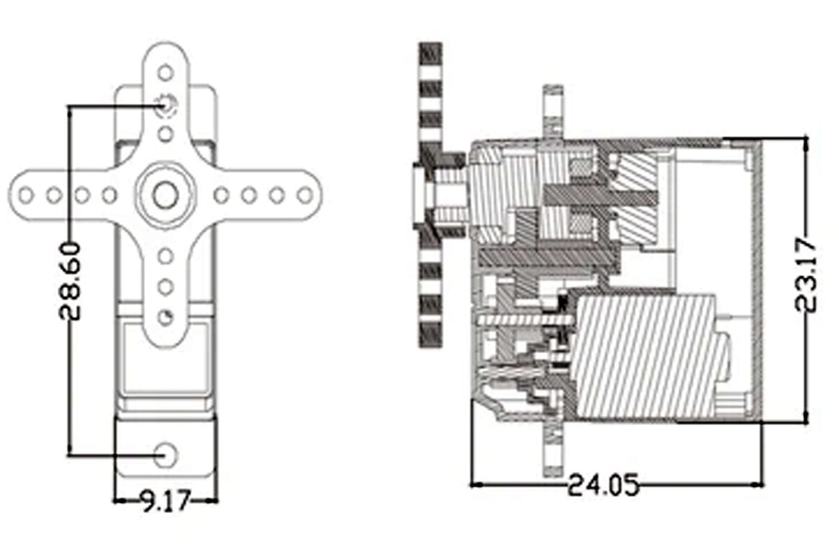 EMAX ES3351 10.6g Mini Plastic Gear Digital Servo