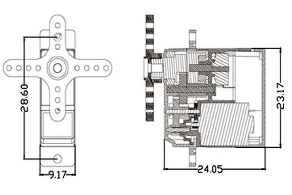 EMAX ES3351 10.6g Mini Plastic Gear Digital Servo