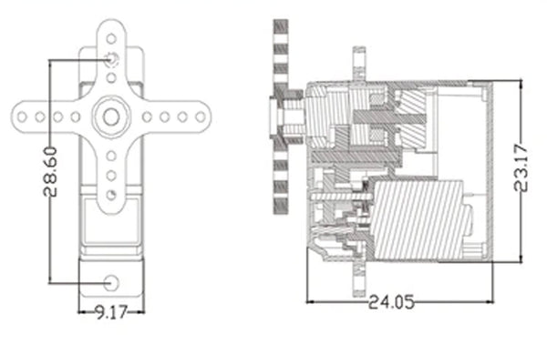 EMAX ES3352 12.4g Mini Metal Gear Digital Servo