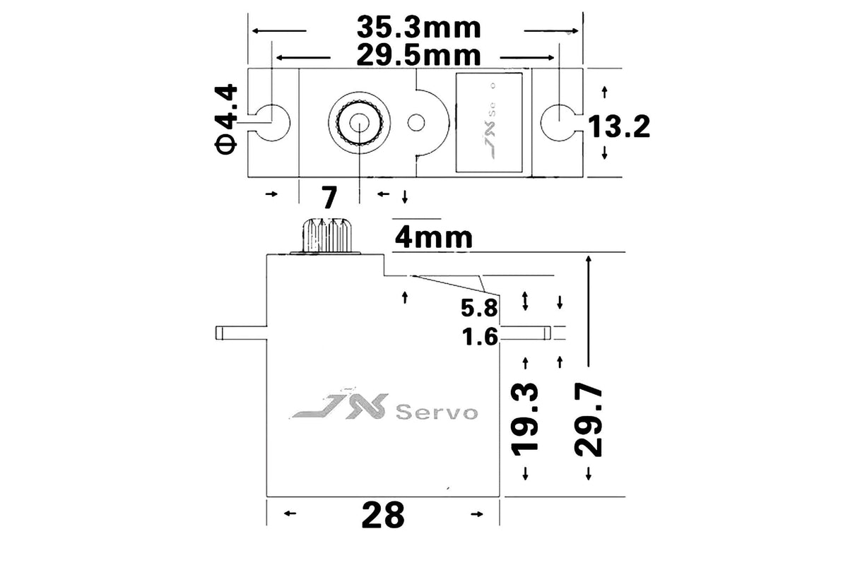 JX PDI-1181MG 18g Metal Gear Digital Core Servo