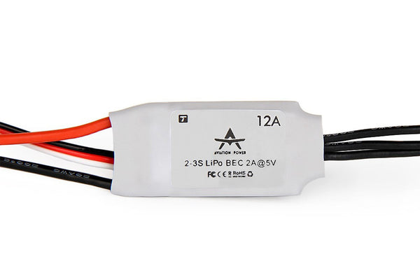 T-Motor- AT 12A, Fixed wing ESC with 5V/2A BEC, 2-3S
