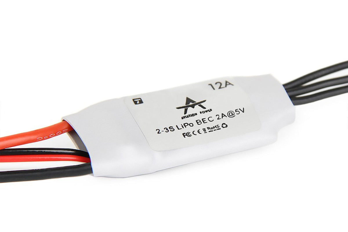 T-Motor- AT 12A, Fixed wing ESC with 5V/2A BEC, 2-3S