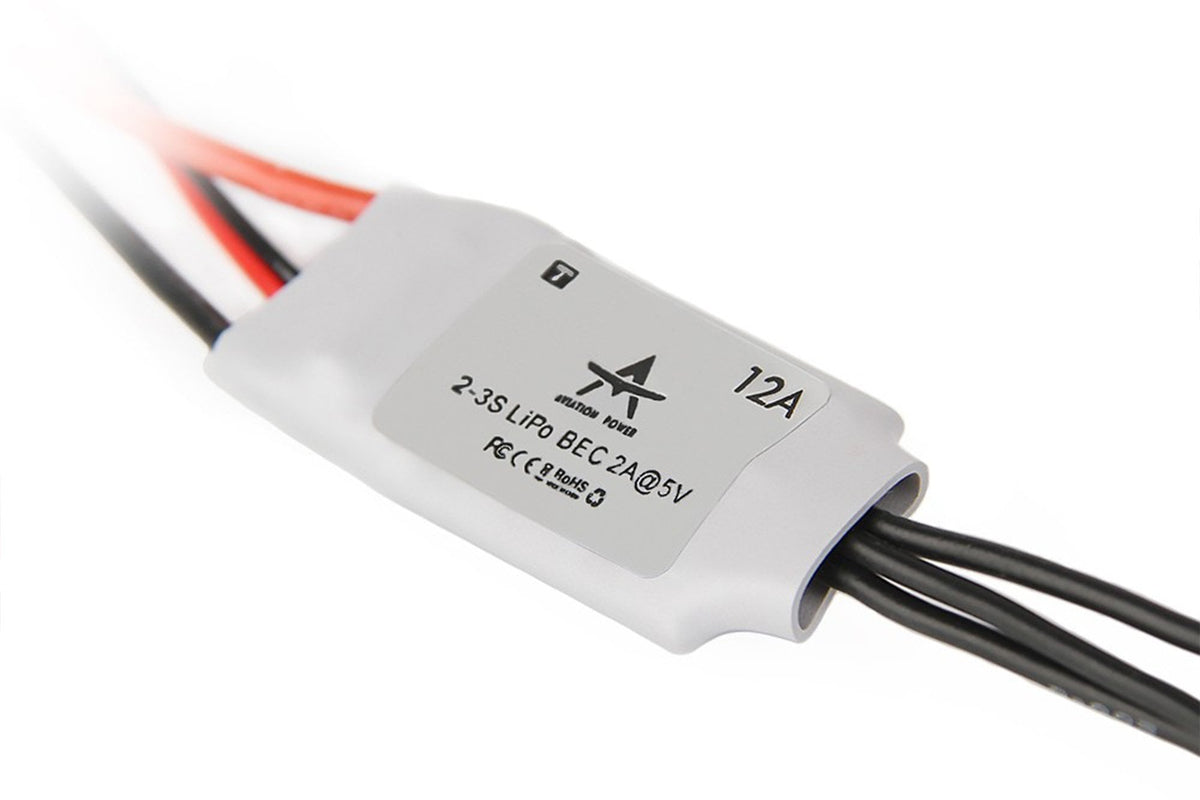 T-Motor- AT 12A, Fixed wing ESC with 5V/2A BEC, 2-3S