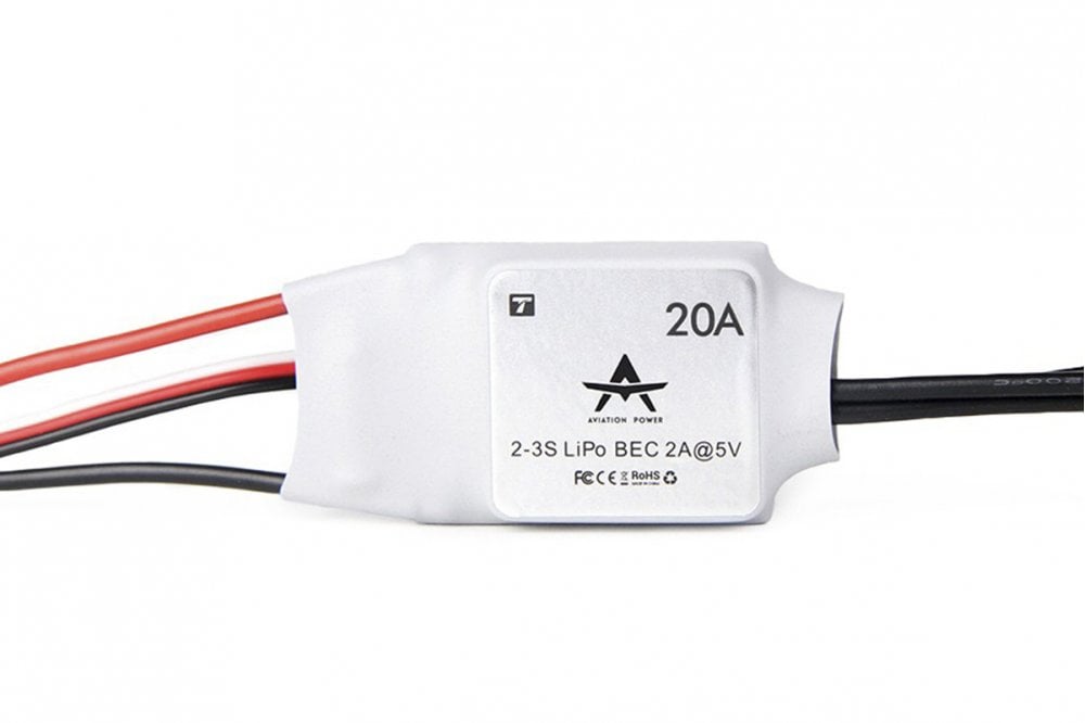 T-Motor- AT 20A, Fixed wing ESC with 5V/2A BEC, 2-3S