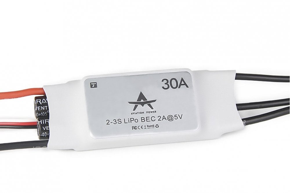 T-Motor- AT 30A Fixed wing ESC with 5V/2A BEC, 2-3S