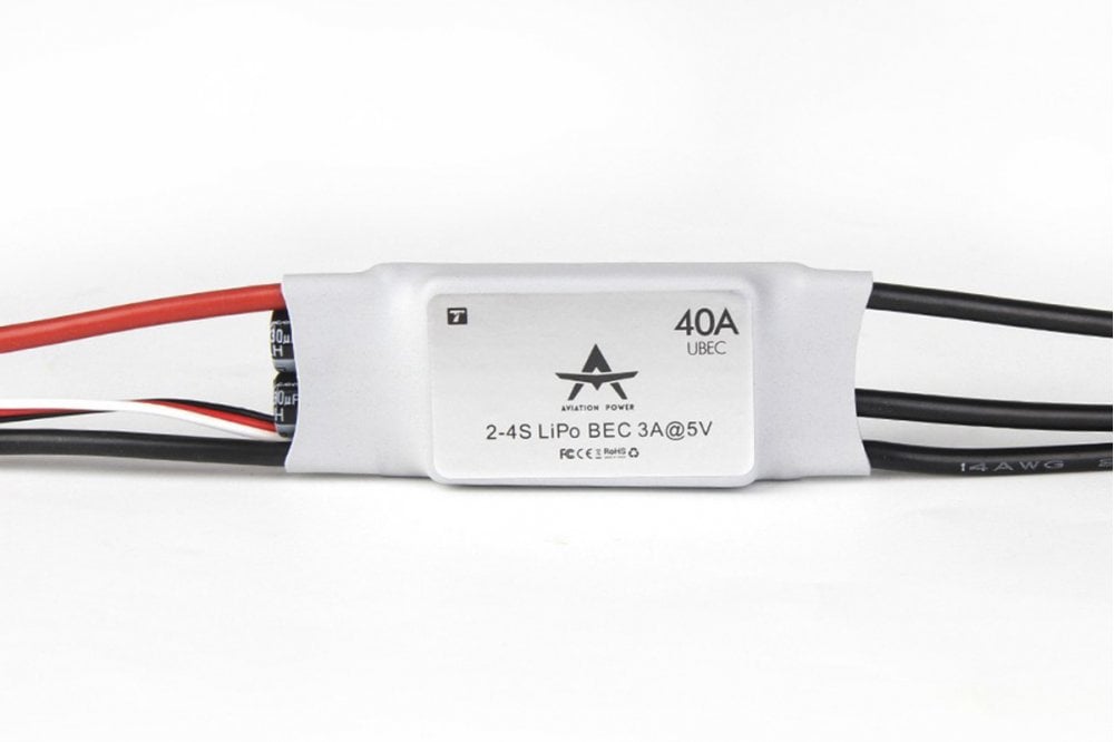 T-Motor AT 40A - Fixed wing ESC with 5V/3A UBEC - 2-4S