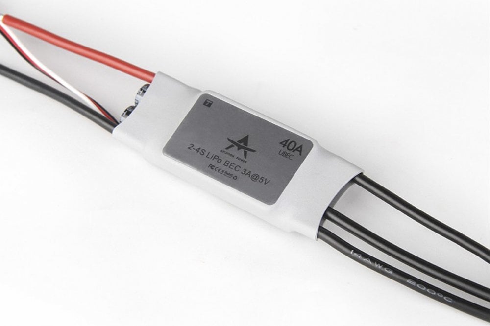T-Motor AT 40A - Fixed wing ESC with 5V/3A UBEC - 2-4S