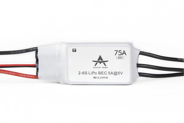 T-Motor AT 75A - Fixed wing ESC with 5V/5A UBEC - 2-6S