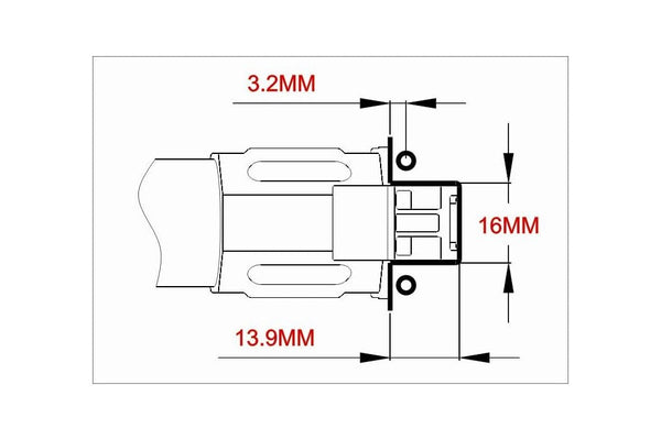 Tarot - T25 Folder arm mount 25mm with 6 degree TL25A2 - 1pc