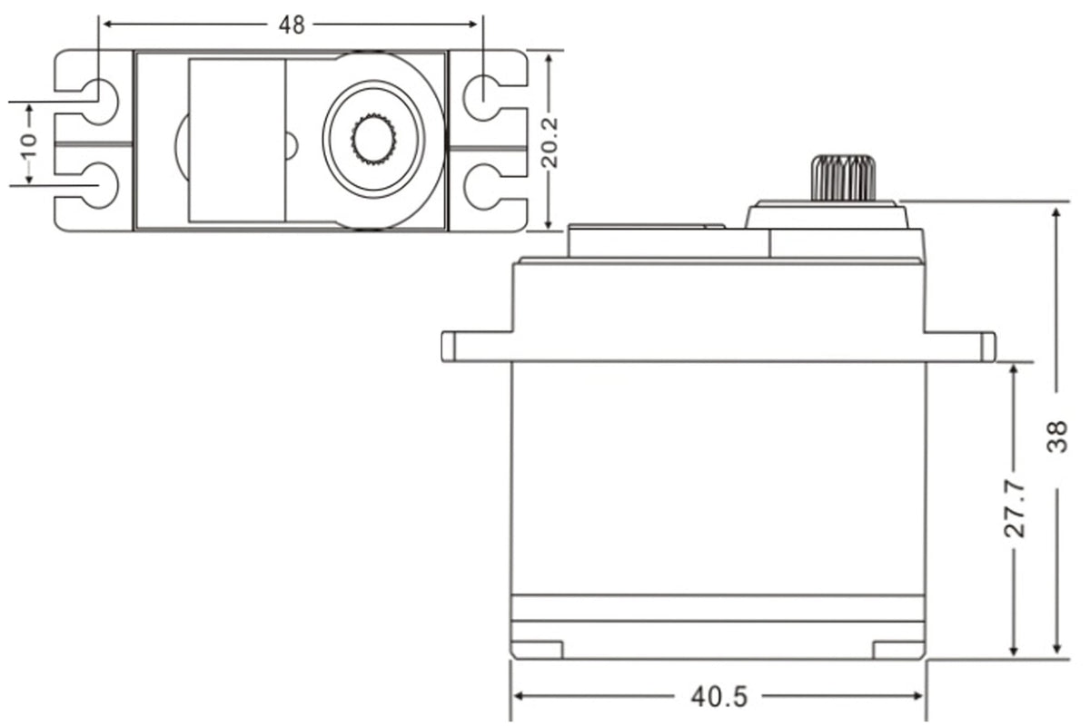 JX Servo PDI-5521MG - 360°