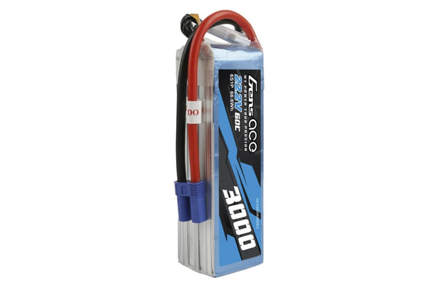 Gens Ace- 3000mAh 60C 6S1P 22.2V Lipo with EC5